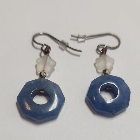 Semi Precious Stone Dangle Earrings - Picture 1 of 3